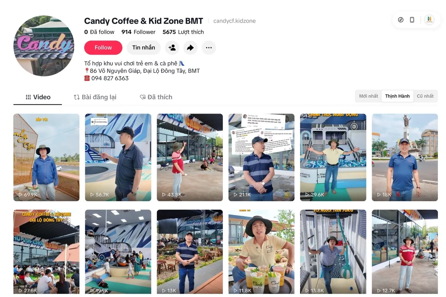 Kênh TikTok Candy Coffee & Kid Zone BMT