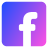 Facebook Logo 1 Streamline Core Gradient